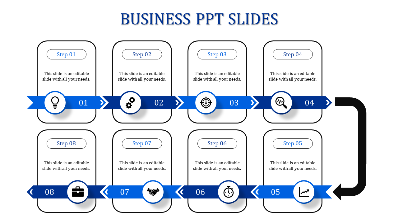 Innovative Business PowerPoint Presentation on Eight Node